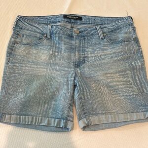 Liverpool Blue Jean Shorts with Cuffed Hem